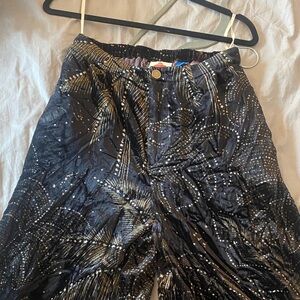 Farm Rio velvet wide leg pants